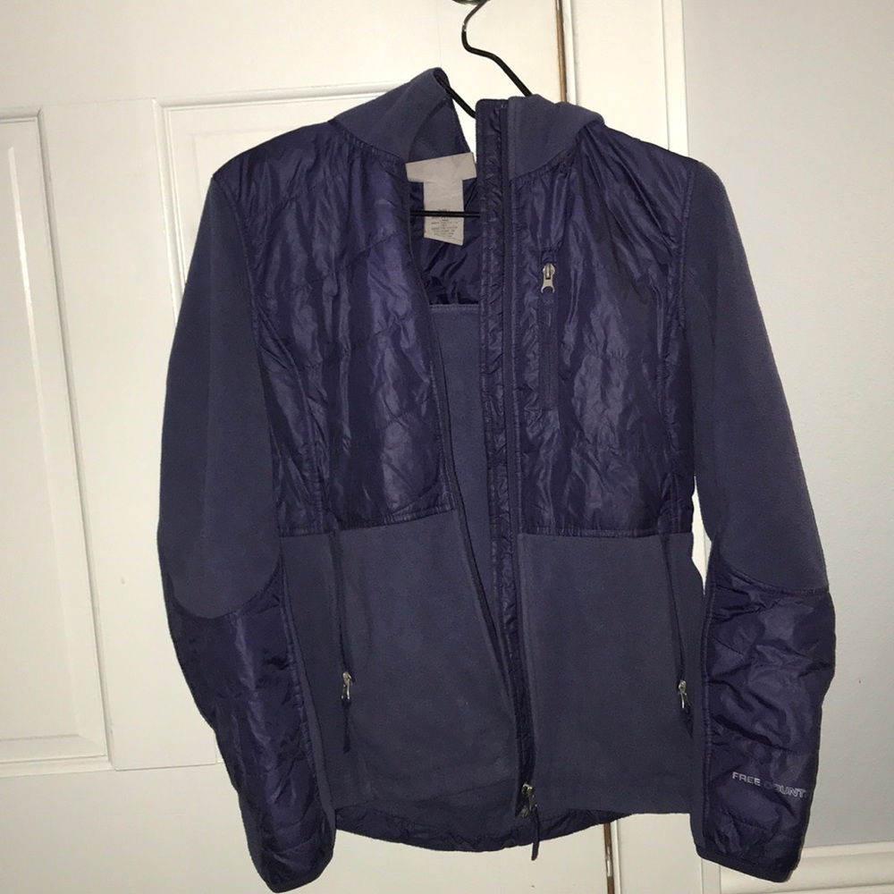 purple fleece jacket